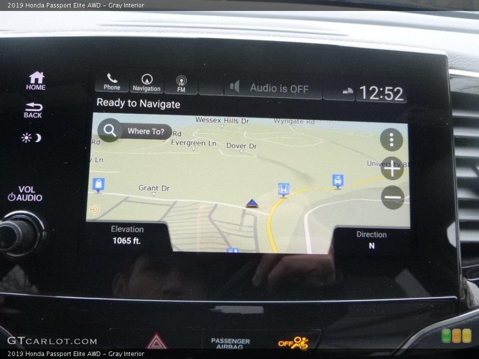Gray Interior Navigation for the 2019 Honda Passport Elite AWD #131976917