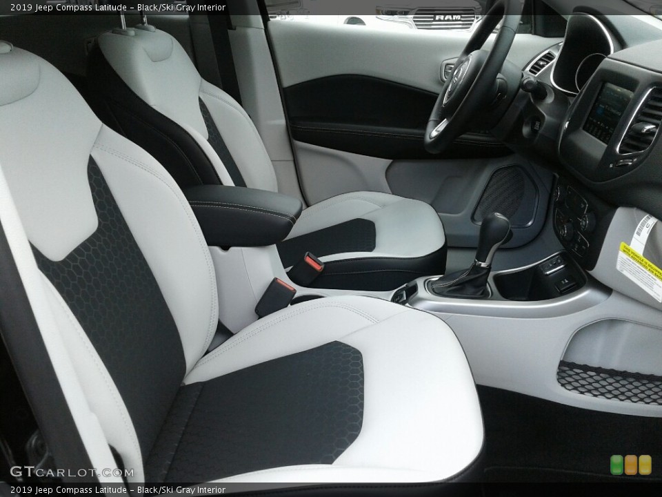 Black/Ski Gray Interior Front Seat for the 2019 Jeep Compass Latitude #131999563