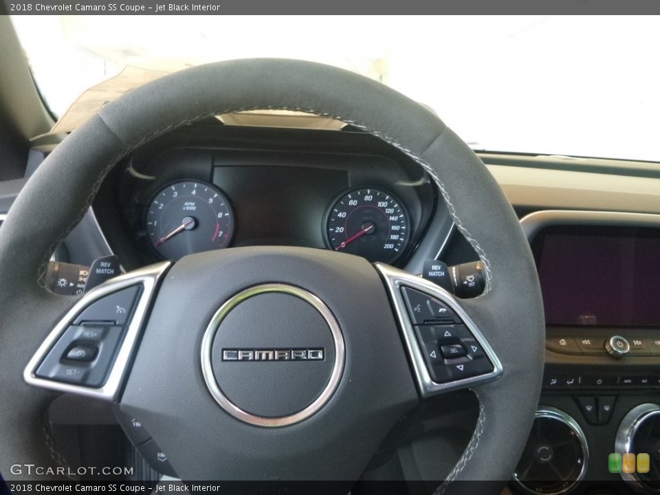 Jet Black Interior Steering Wheel for the 2018 Chevrolet Camaro SS Coupe #132022697