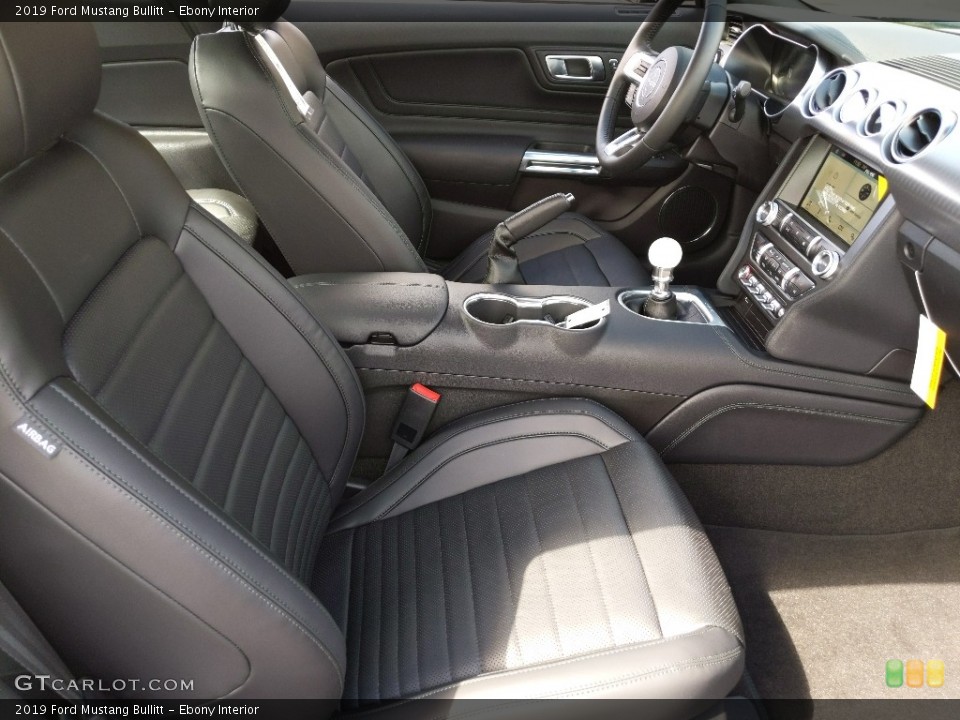 Ebony Interior Front Seat for the 2019 Ford Mustang Bullitt #132026833