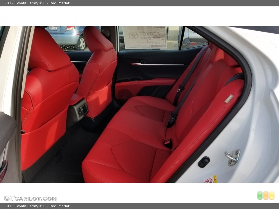Red Interior Rear Seat for the 2019 Toyota Camry XSE #132042915