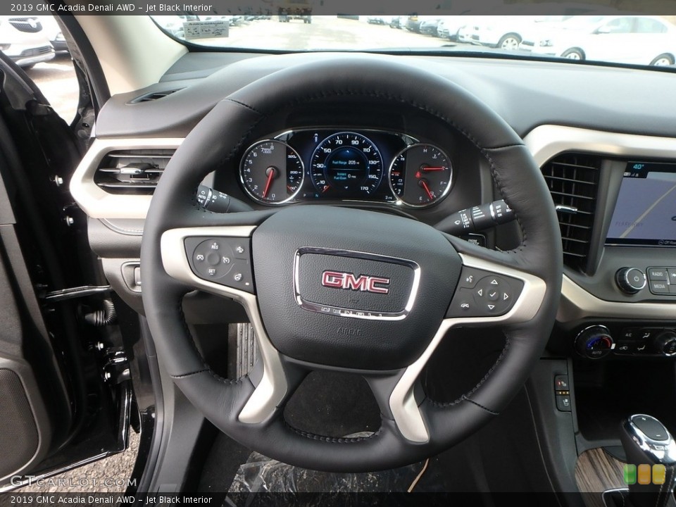 Jet Black Interior Steering Wheel for the 2019 GMC Acadia Denali AWD #132042918