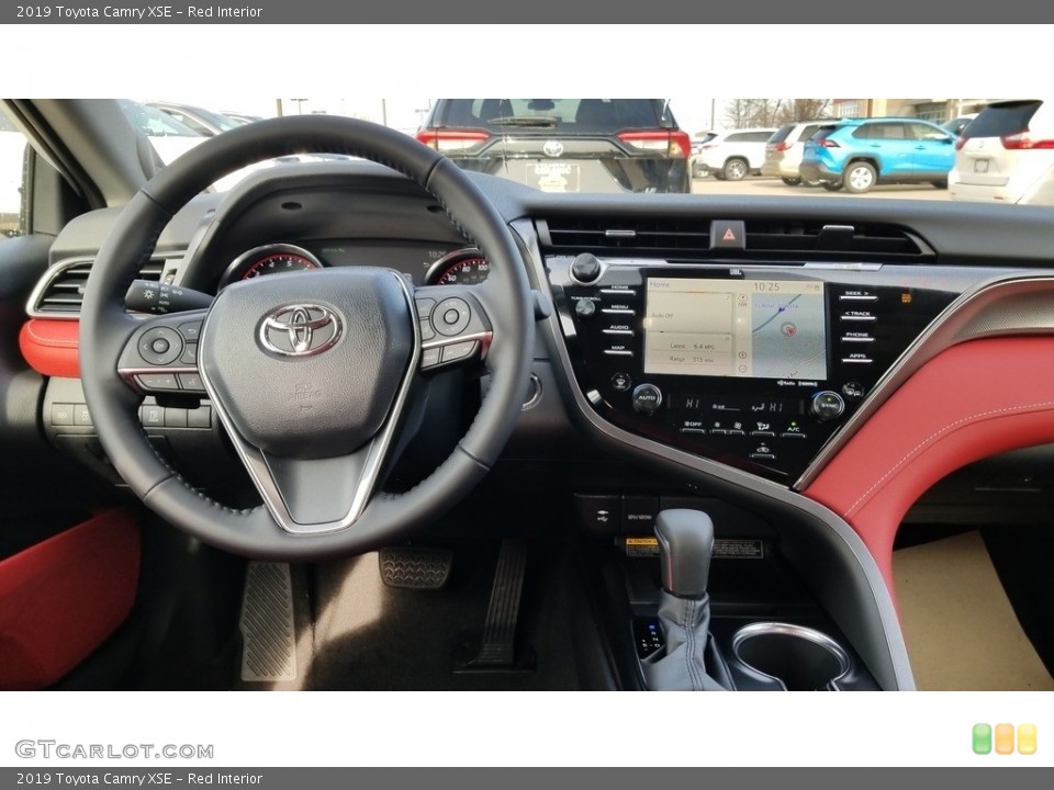 Red Interior Dashboard for the 2019 Toyota Camry XSE #132042939