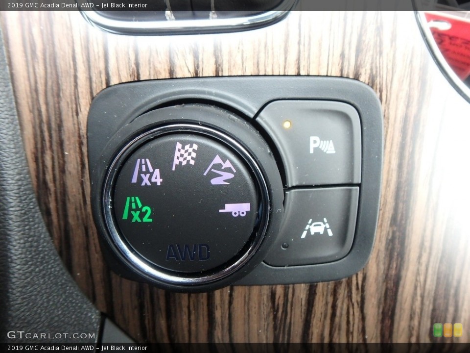 Jet Black Interior Controls for the 2019 GMC Acadia Denali AWD #132042951