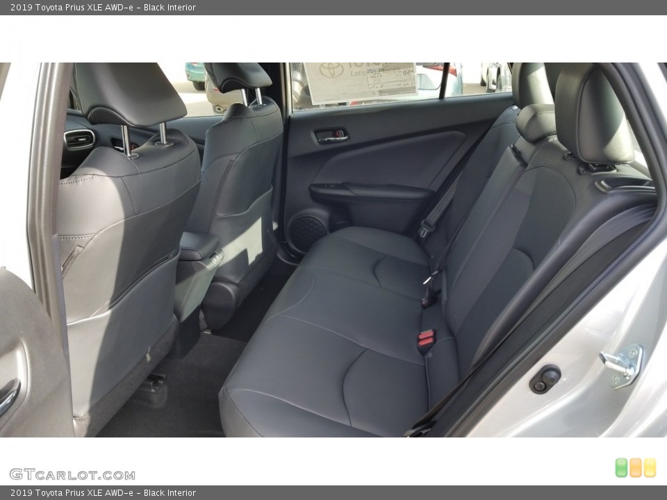 Black Interior Rear Seat for the 2019 Toyota Prius XLE AWD-e #132043203