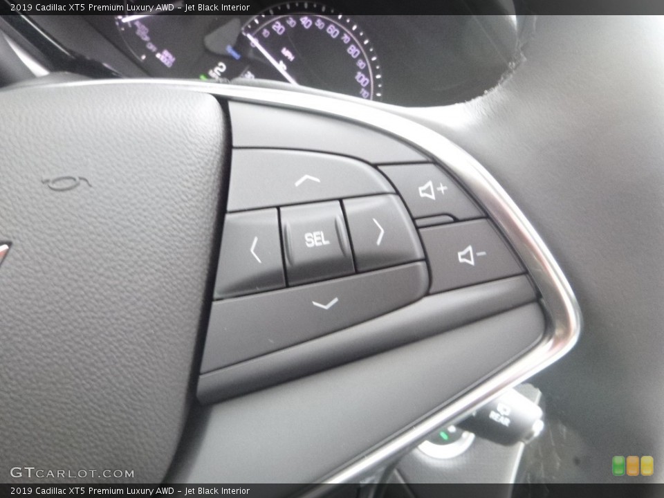 Jet Black Interior Steering Wheel for the 2019 Cadillac XT5 Premium Luxury AWD #132043230