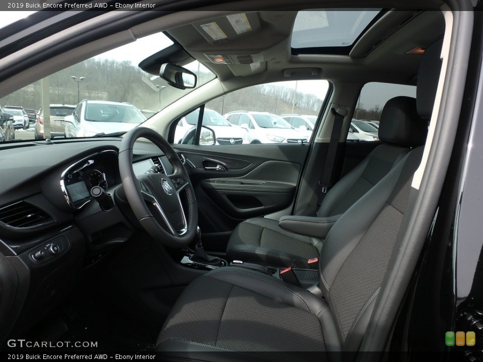 Ebony Interior Front Seat for the 2019 Buick Encore Preferred AWD #132044028