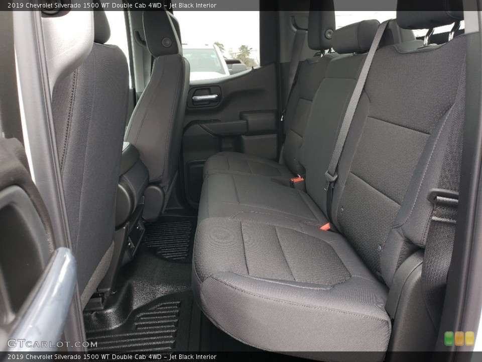 Jet Black Interior Rear Seat for the 2019 Chevrolet Silverado 1500 WT Double Cab 4WD #132054549