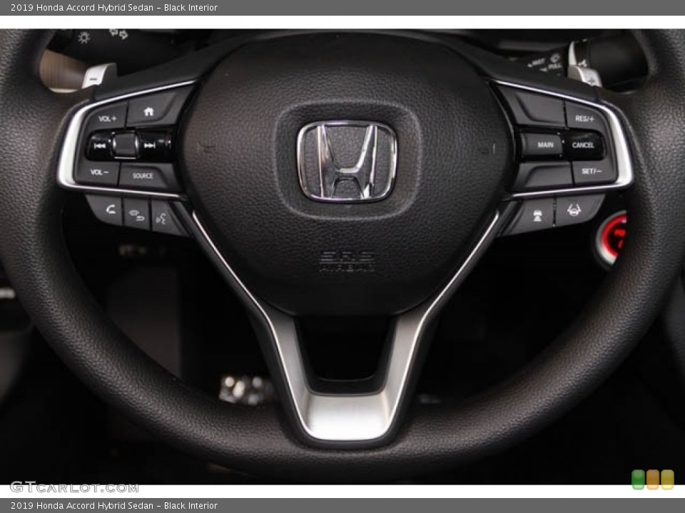 Black Interior Steering Wheel for the 2019 Honda Accord Hybrid Sedan #132067254