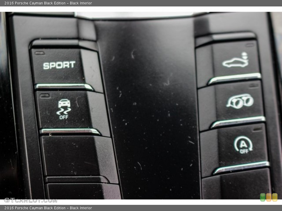Black Interior Controls for the 2016 Porsche Cayman Black Edition #132071227