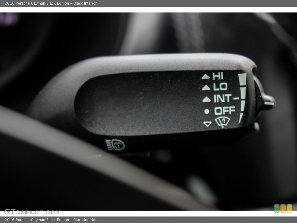 Black Interior Controls for the 2016 Porsche Cayman Black Edition #132071254