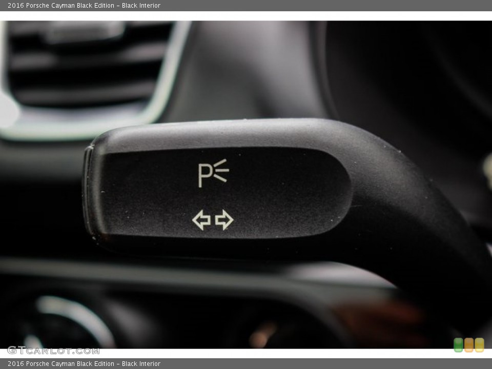 Black Interior Controls for the 2016 Porsche Cayman Black Edition #132071260