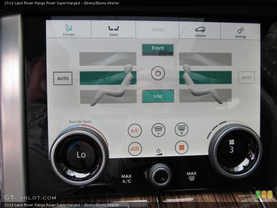 Ebony/Ebony Interior Controls for the 2019 Land Rover Range Rover Supercharged #132077805