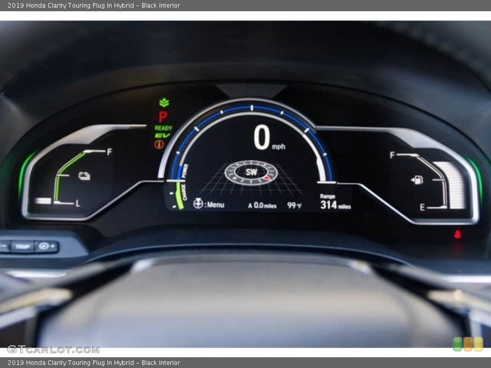 Black Interior Gauges for the 2019 Honda Clarity Touring Plug In Hybrid #132097065