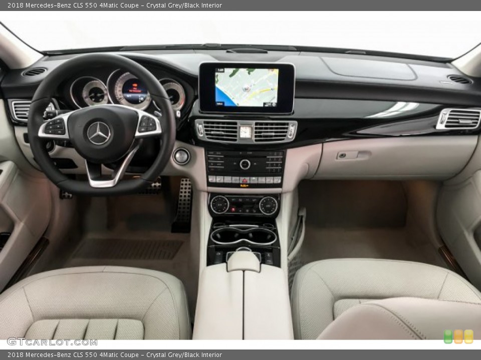 Crystal Grey/Black Interior Dashboard for the 2018 Mercedes-Benz CLS 550 4Matic Coupe #132102675