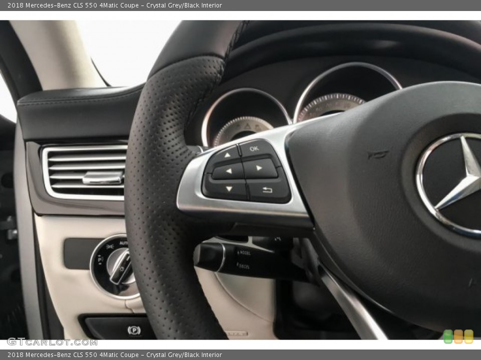Crystal Grey/Black Interior Steering Wheel for the 2018 Mercedes-Benz CLS 550 4Matic Coupe #132102687