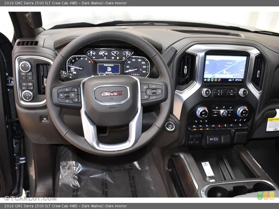 Dark Walnut/­Slate Interior Dashboard for the 2019 GMC Sierra 1500 SLT Crew Cab 4WD #132104136