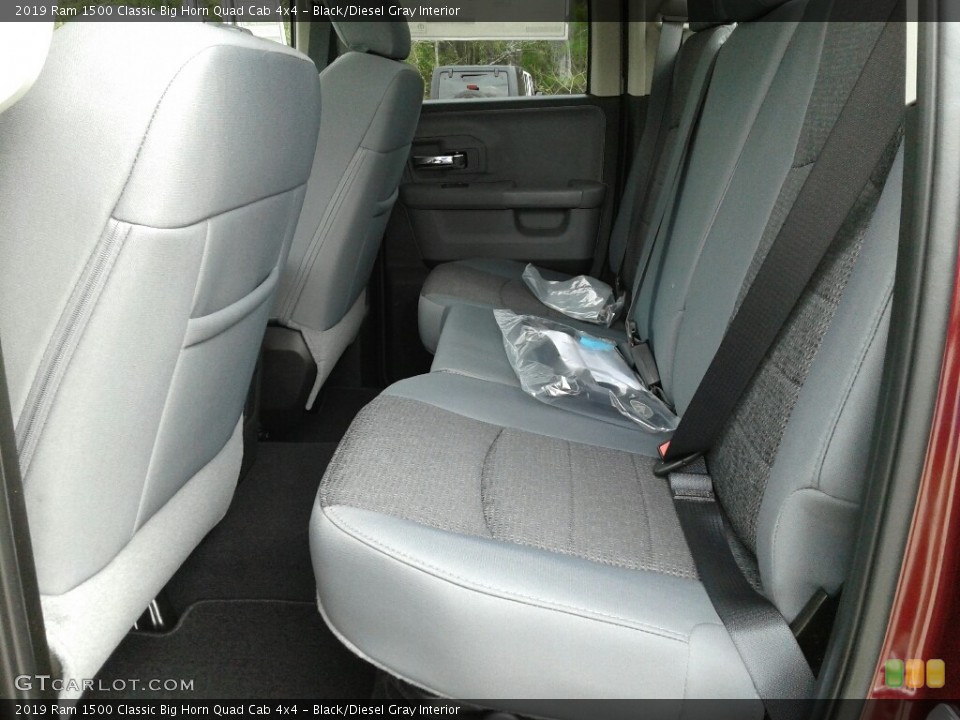 Black/Diesel Gray Interior Rear Seat for the 2019 Ram 1500 Classic Big Horn Quad Cab 4x4 #132110827