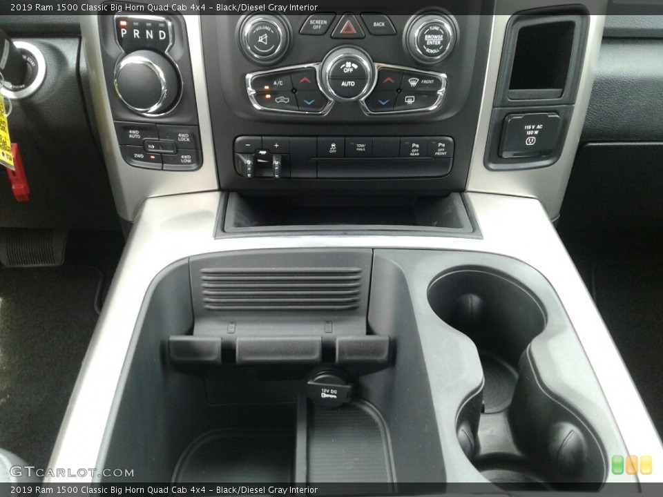 Black/Diesel Gray Interior Controls for the 2019 Ram 1500 Classic Big Horn Quad Cab 4x4 #132110989