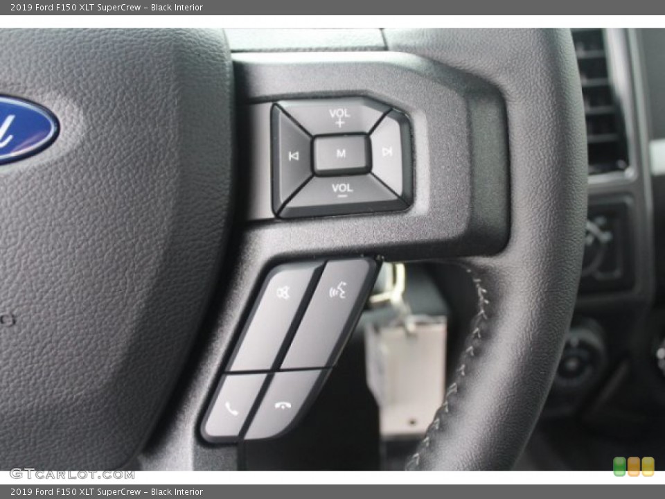Black Interior Steering Wheel for the 2019 Ford F150 XLT SuperCrew #132116197