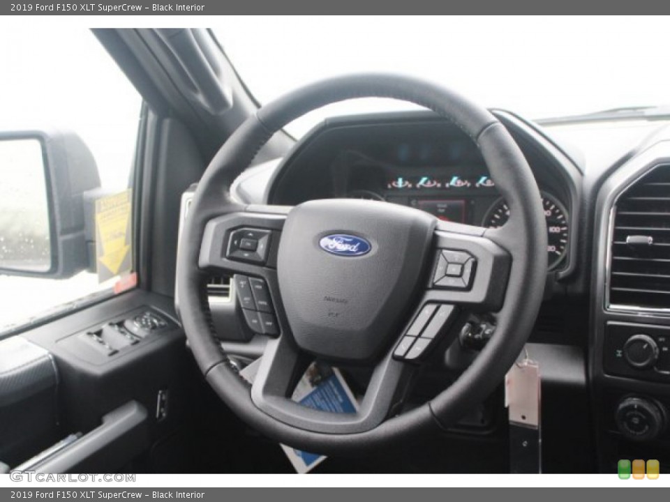 Black Interior Steering Wheel for the 2019 Ford F150 XLT SuperCrew #132116273