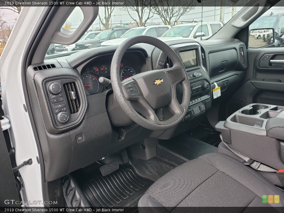 Jet Black Interior Photo for the 2019 Chevrolet Silverado 1500 WT Crew Cab 4WD #132118558