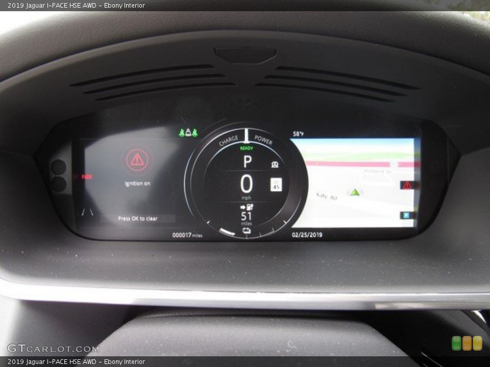 Ebony Interior Gauges for the 2019 Jaguar I-PACE HSE AWD #132119755