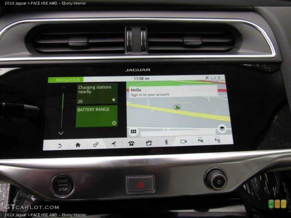 Ebony Interior Navigation for the 2019 Jaguar I-PACE HSE AWD #132119818
