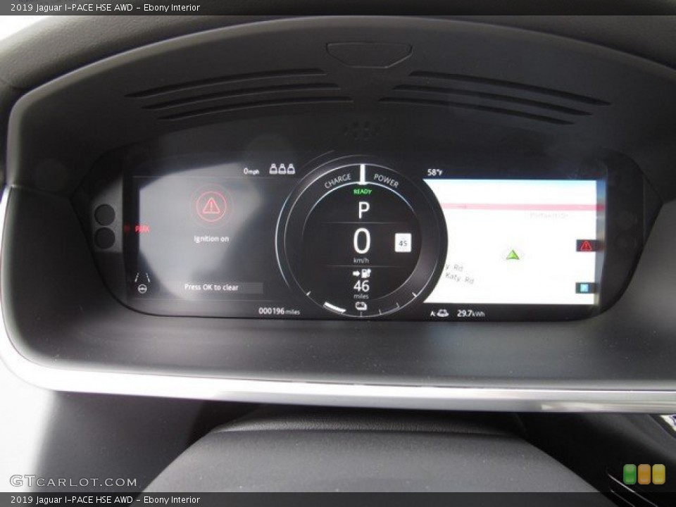Ebony Interior Gauges for the 2019 Jaguar I-PACE HSE AWD #132120442