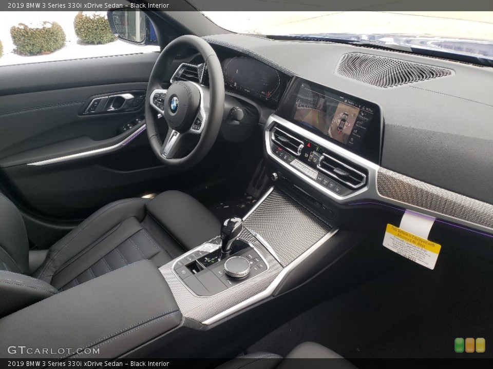 Black Interior Dashboard for the 2019 BMW 3 Series 330i xDrive Sedan #132121927