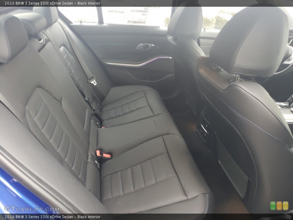 Black Interior Rear Seat for the 2019 BMW 3 Series 330i xDrive Sedan #132121953
