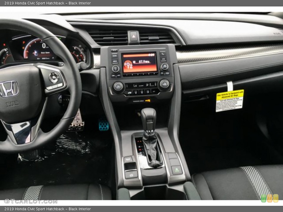 Black Interior Controls for the 2019 Honda Civic Sport Hatchback #132123238