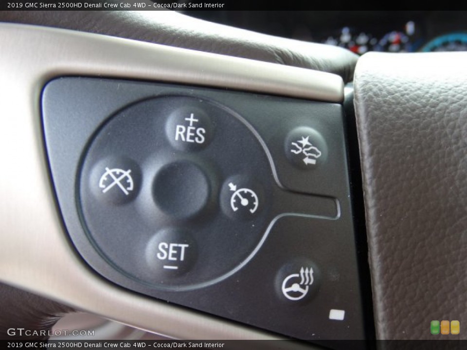 Cocoa/Dark Sand Interior Steering Wheel for the 2019 GMC Sierra 2500HD Denali Crew Cab 4WD #132124891