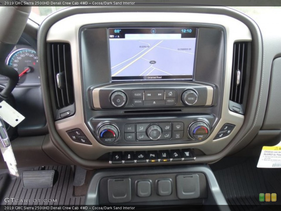 Cocoa/Dark Sand Interior Navigation for the 2019 GMC Sierra 2500HD Denali Crew Cab 4WD #132124927
