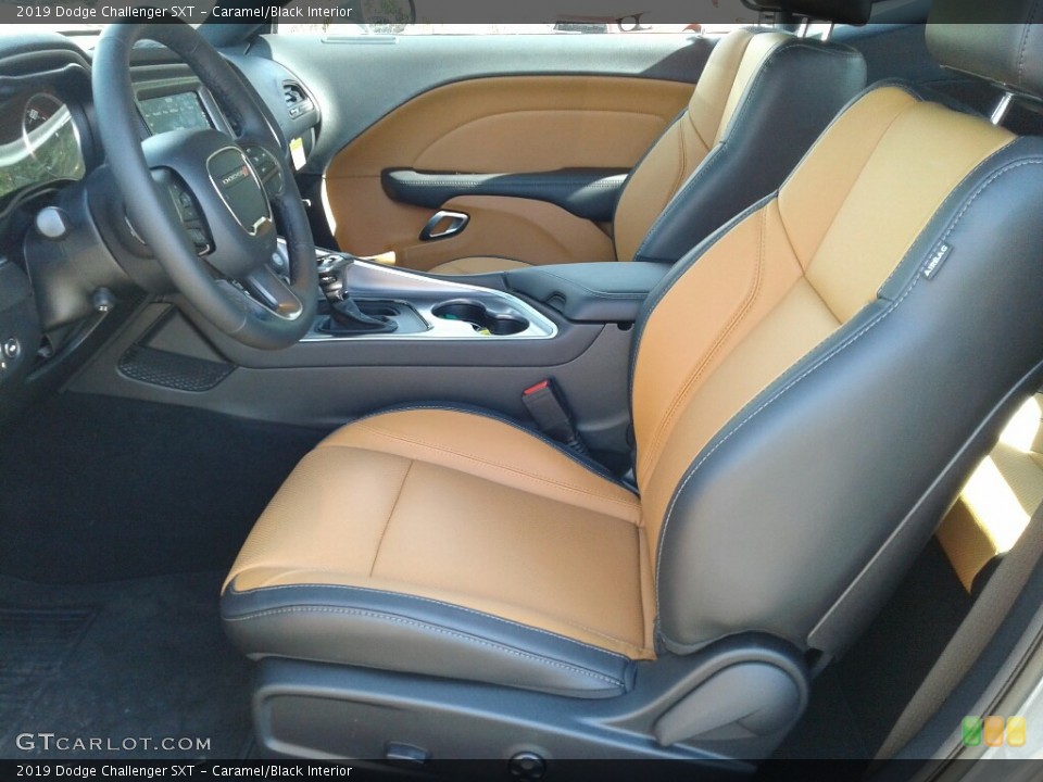Caramel/Black Interior Photo for the 2019 Dodge Challenger SXT #132126649