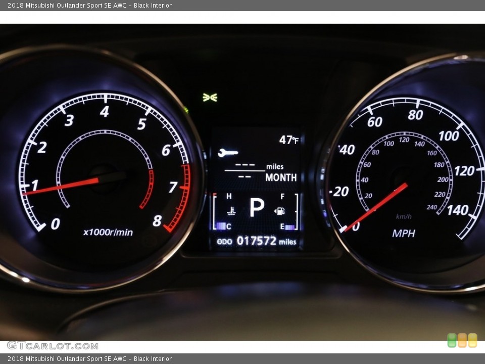 Black Interior Gauges for the 2018 Mitsubishi Outlander Sport SE AWC #132150250