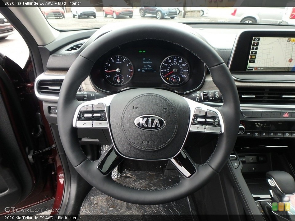 Black Interior Steering Wheel for the 2020 Kia Telluride EX AWD #132160737