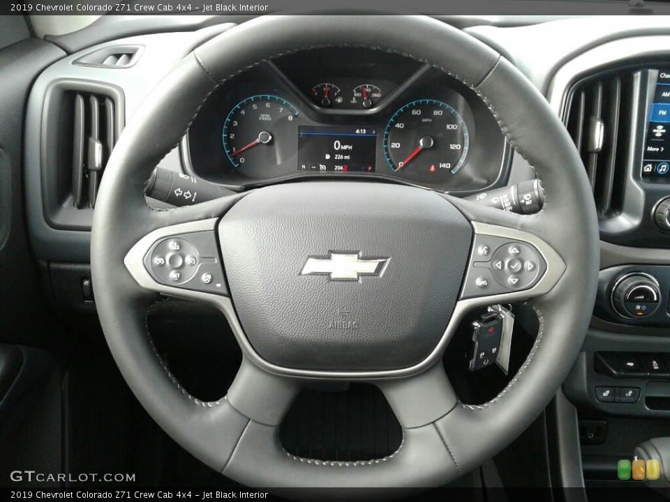 Jet Black Interior Steering Wheel for the 2019 Chevrolet Colorado Z71 Crew Cab 4x4 #132164418