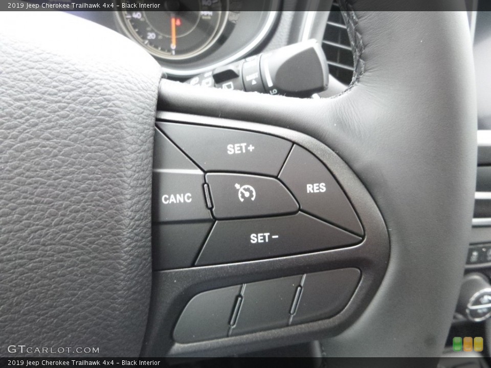 Black Interior Steering Wheel for the 2019 Jeep Cherokee Trailhawk 4x4 #132165153