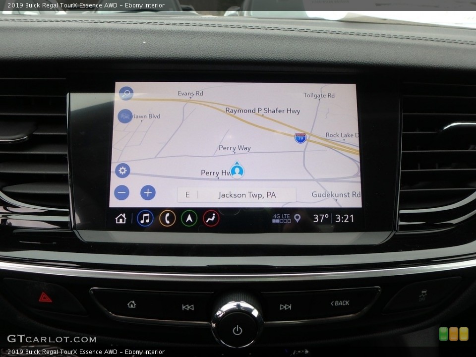 Ebony Interior Navigation for the 2019 Buick Regal TourX Essence AWD #132171603