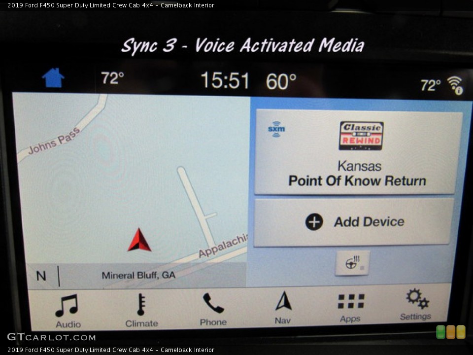Camelback Interior Navigation for the 2019 Ford F450 Super Duty Limited Crew Cab 4x4 #132180059