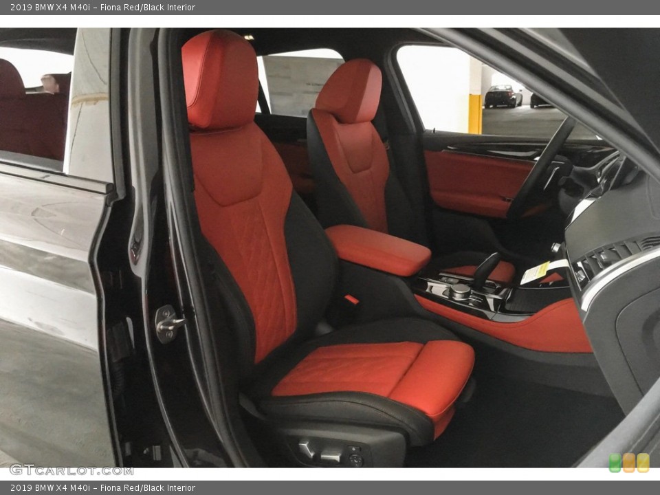 Fiona Red/Black Interior Front Seat for the 2019 BMW X4 M40i #132200243
