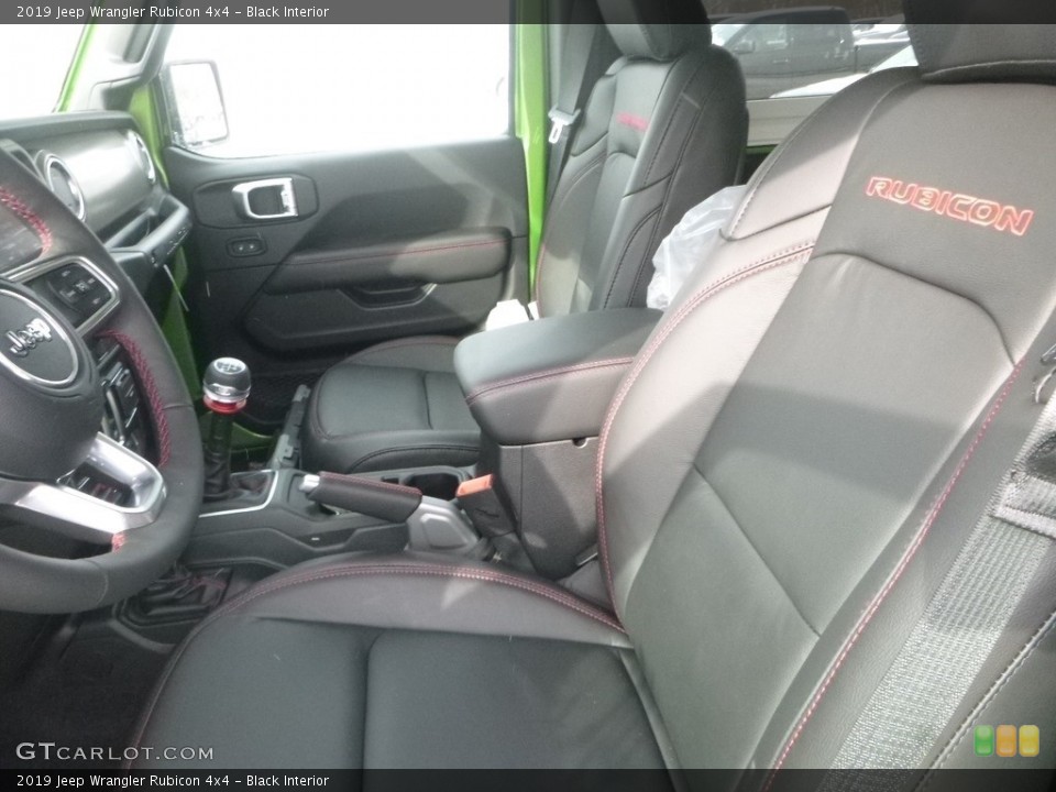 Black Interior Front Seat for the 2019 Jeep Wrangler Rubicon 4x4 #132225286