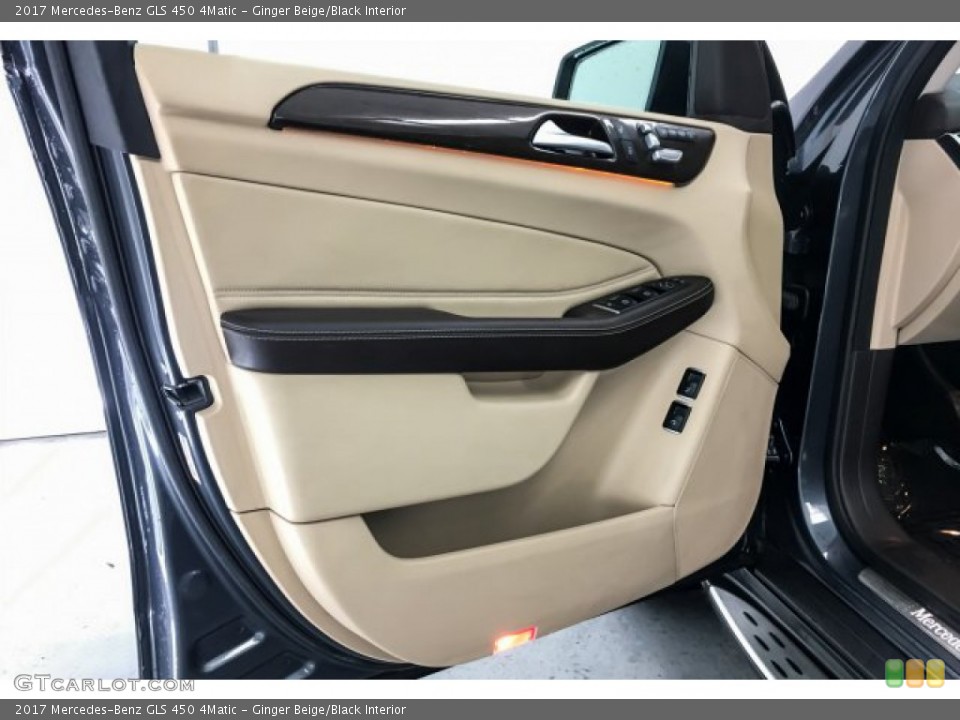Ginger Beige/Black Interior Door Panel for the 2017 Mercedes-Benz GLS 450 4Matic #132245173