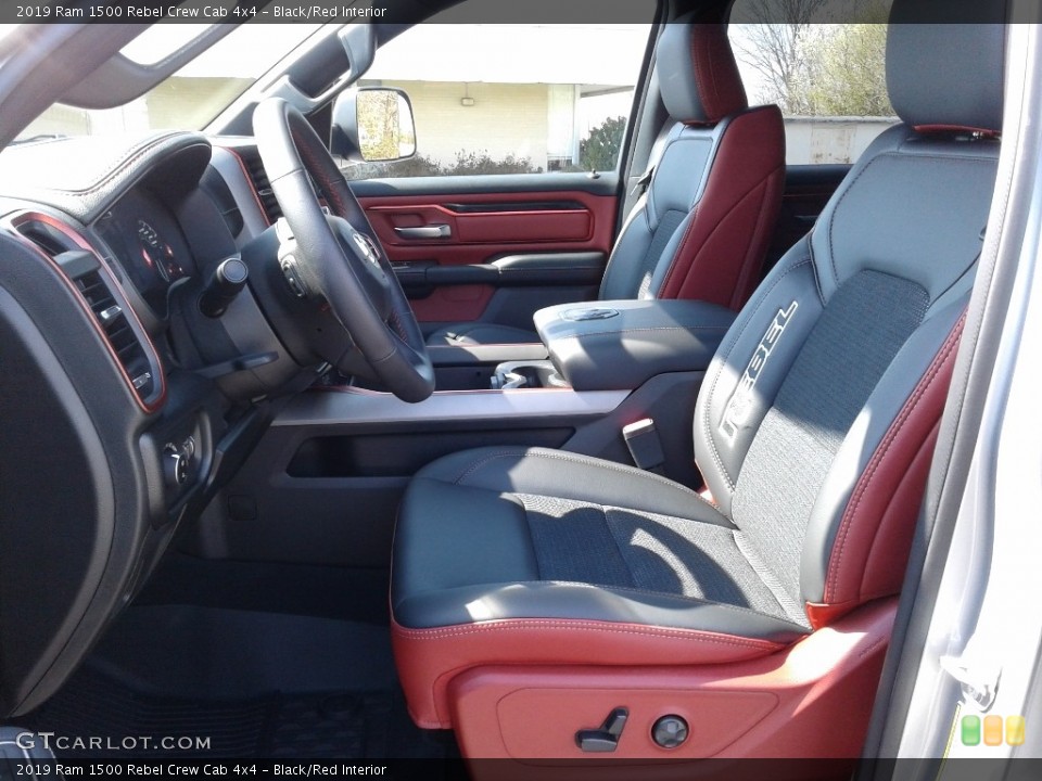 Black/Red Interior Front Seat for the 2019 Ram 1500 Rebel Crew Cab 4x4 #132251648
