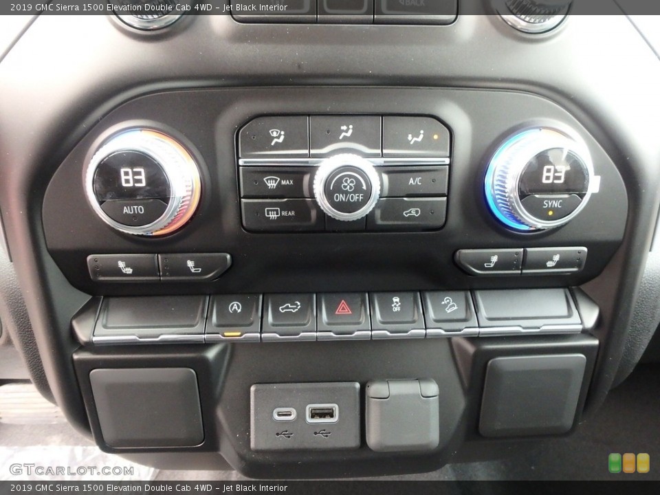 Jet Black Interior Controls for the 2019 GMC Sierra 1500 Elevation Double Cab 4WD #132283057