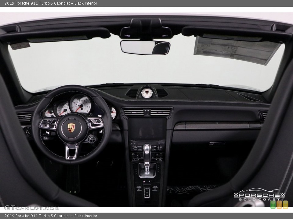 Black Interior Dashboard for the 2019 Porsche 911 Turbo S Cabriolet #132290796