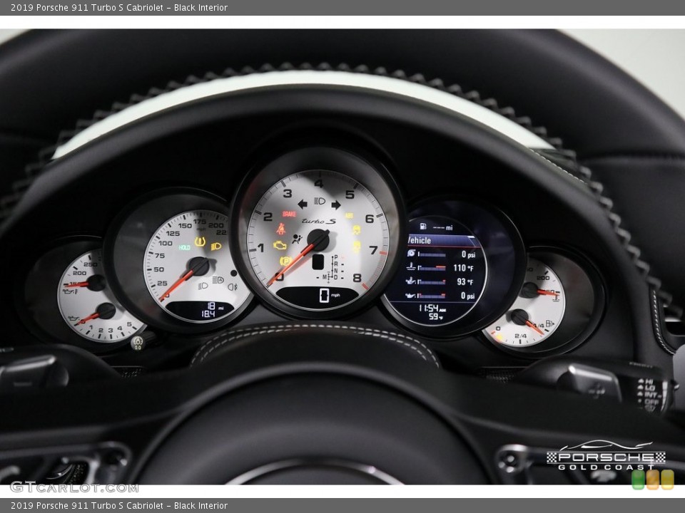 Black Interior Gauges for the 2019 Porsche 911 Turbo S Cabriolet #132290831