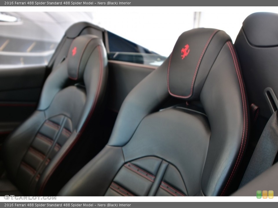 Nero (Black) Interior Front Seat for the 2016 Ferrari 488 Spider  #132307023
