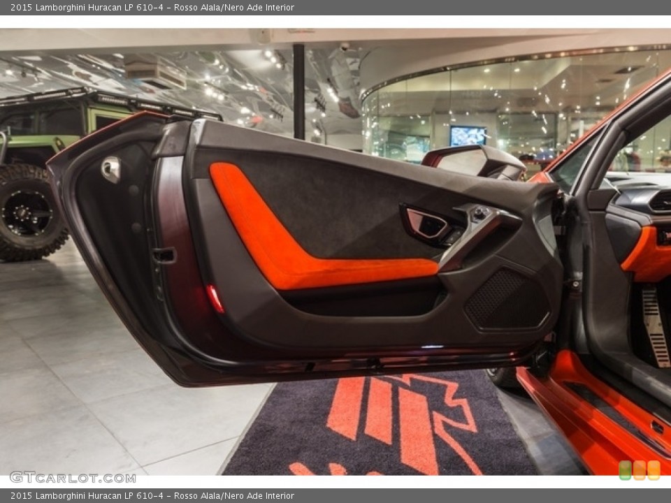 Rosso Alala/Nero Ade Interior Door Panel for the 2015 Lamborghini Huracan LP 610-4 #132331007